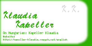 klaudia kapeller business card